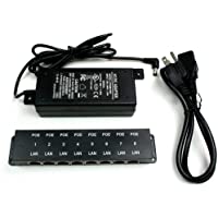Los mejores  - WS-POE-8-48v60w Puerto múltiple PoE Inyector para 8 Dispositivos - con Fuente de alimentación de 48 voltios 60 Watts
